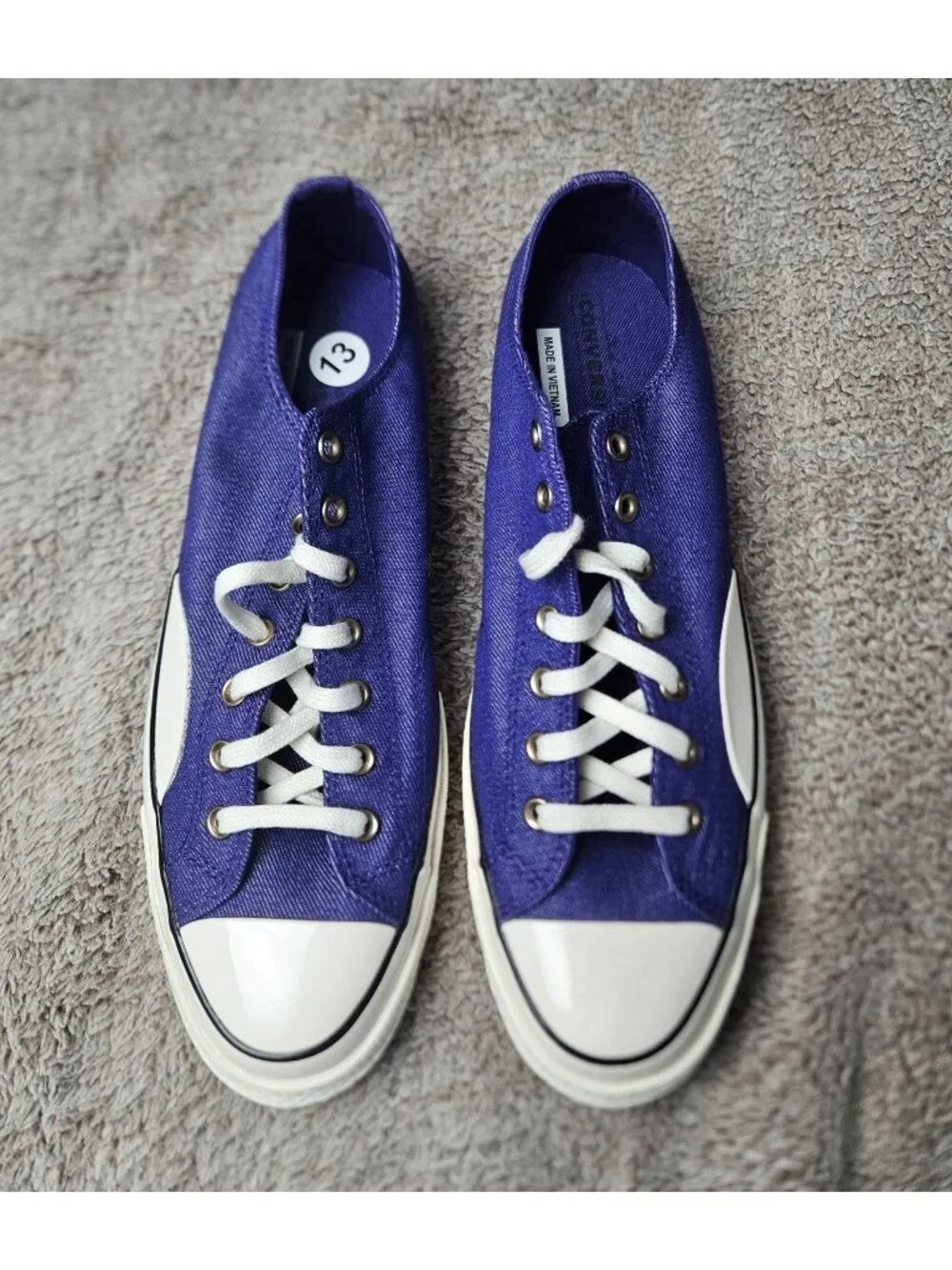 Converse Chuck Taylor 70 DENIM-All Star Ollie Patch~Court Purple M/13 W/15 Nwob - Picture 2 of 14